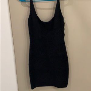 Fuzzy Black Party Dress